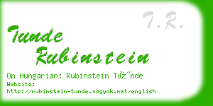 tunde rubinstein business card